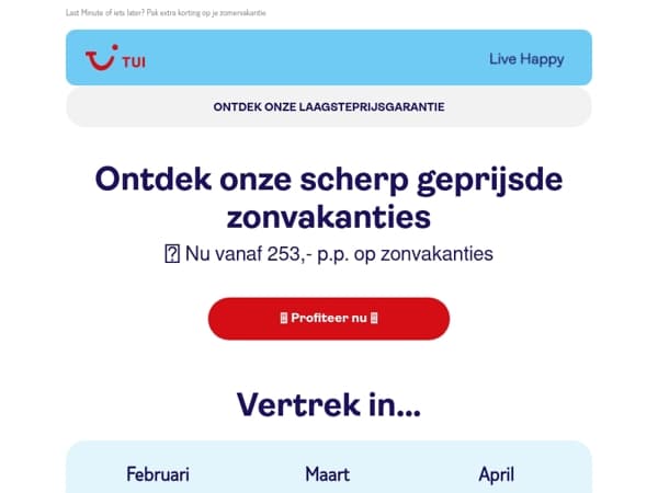  ⚪ 1 week weg vanaf 253,- p.p.  