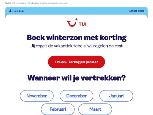 💌 Van TUI, voor jou: hier is je korting