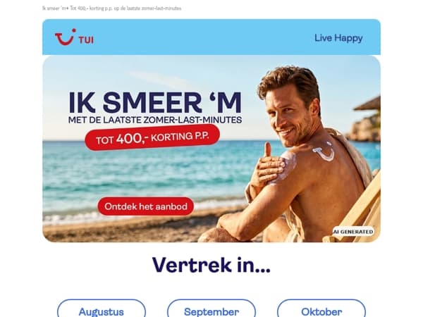 📨 Je mail van TUI: hier is je korting