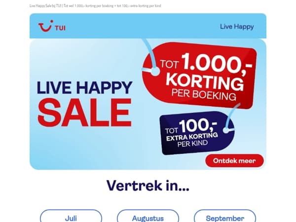 📨 Je mail van TUI: hier is je korting