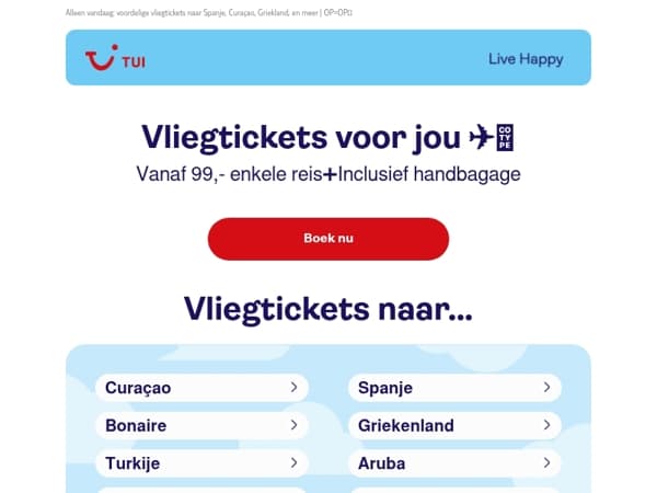 🚨Laatste kans: vluchten vanaf 99,- enkele reis