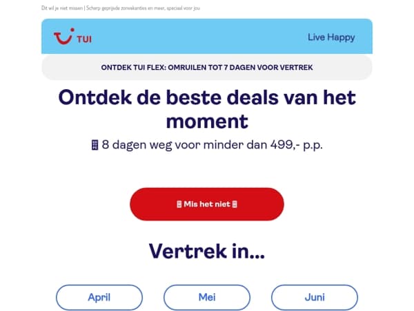 Onder de 499,- naar de zon! Ontdek snel meer want OP = OP 👉