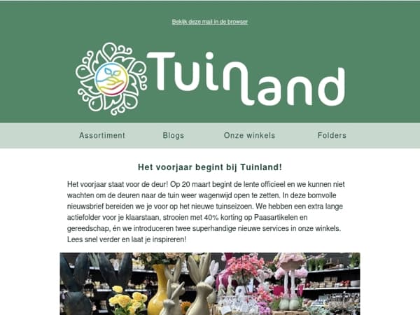 Het voorjaar begint bij Tuinland! 🌱 40% korting & nieuwe folders
