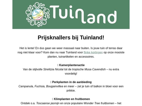Prijsknallers bij Tuinland: maak je tuin lente-proof! 🌻