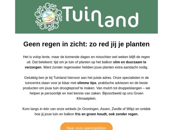 Droogte op komst? Zo red jij je tuin deze lente 🌱