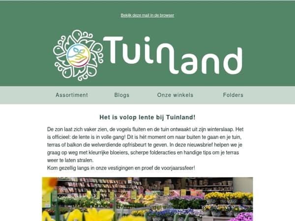 Lente bij Tuinland! 🌱 20% korting op bloembollen & nieuwe folders