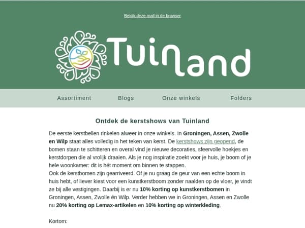 Het is kerst bij Tuinland: profiteer van alle acties! ✨