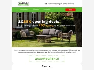 🚨 25% extra korting op de gehele collectie!