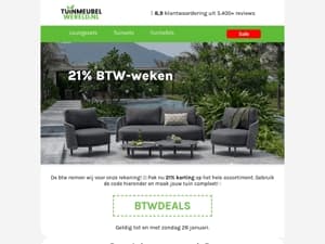 Hoi , jij profiteert van 21% korting! 🤩