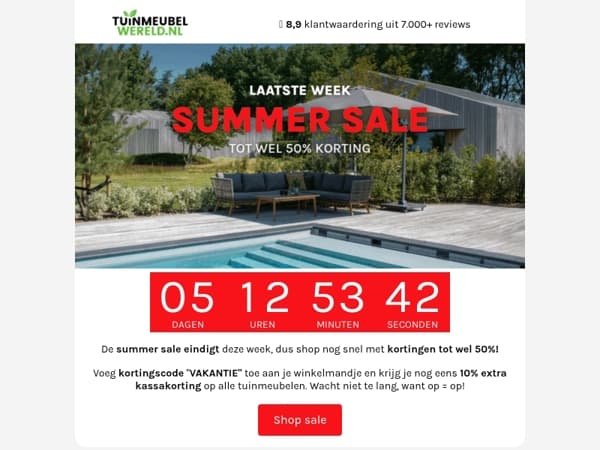 Sla je slag voordat de sale eindigt...