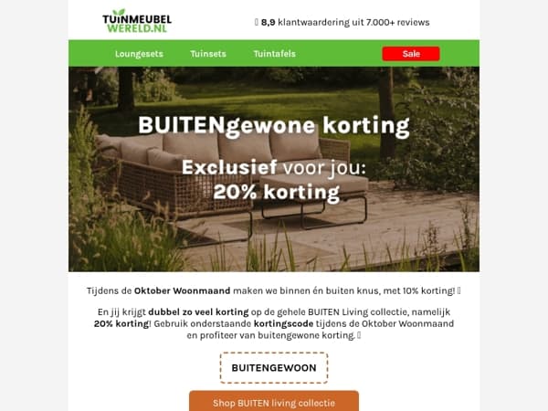 BUITENgewoon veel voordeel, exclusief voor jou