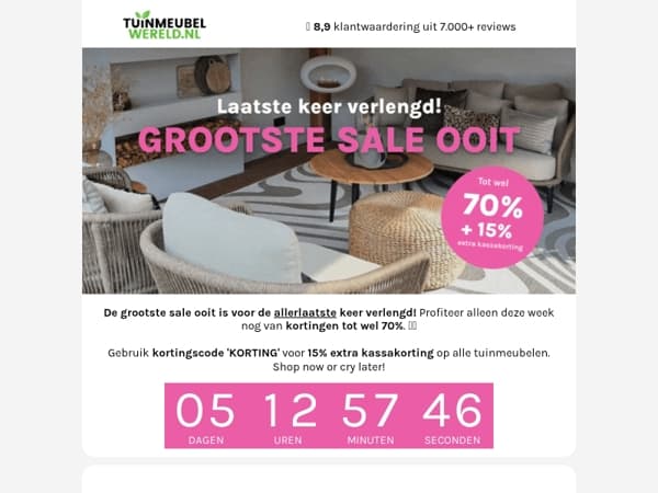 Sale allerlaatste keer verlengd!