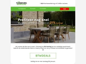 21% korting op ons gehele assortiment! 😍