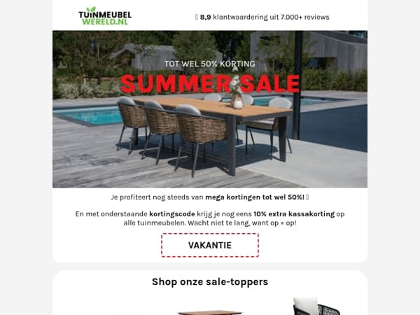 Scoor jouw favorieten met korting tot wel 50%