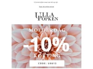10% korting voor jou 💐