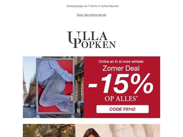 Zomerdeal 🎁 15% korting op ALLES