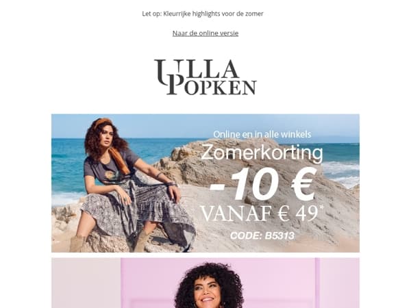 € 10 korting op kleurrijke looks bij besteding van € 49 of meer