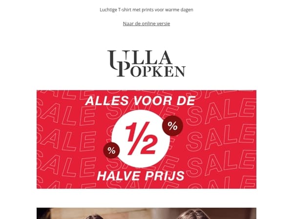 Halve prijs, twee keer zo goed: 1/2 prijs in SALE