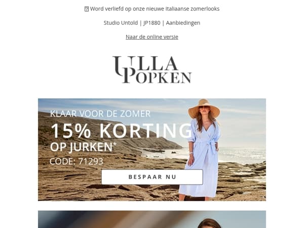 Bespaar nu 15% op je nieuwe Italiaanse zomerjurk ✨