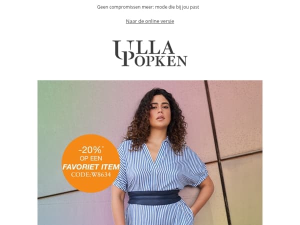 -20% korting op het artikel waar je van houdt 💖