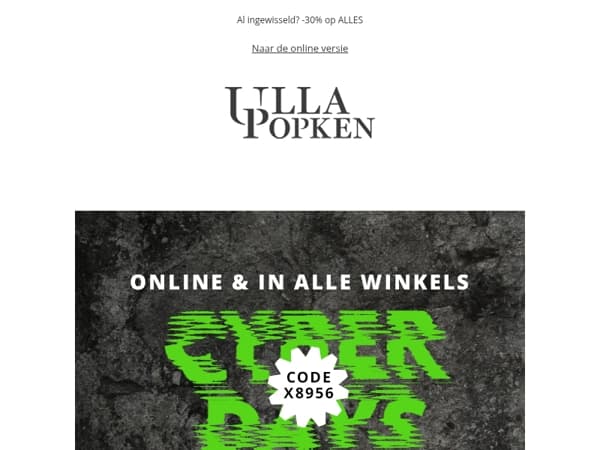 🔖 Jouw ticket voor -30% korting op ALLE items!