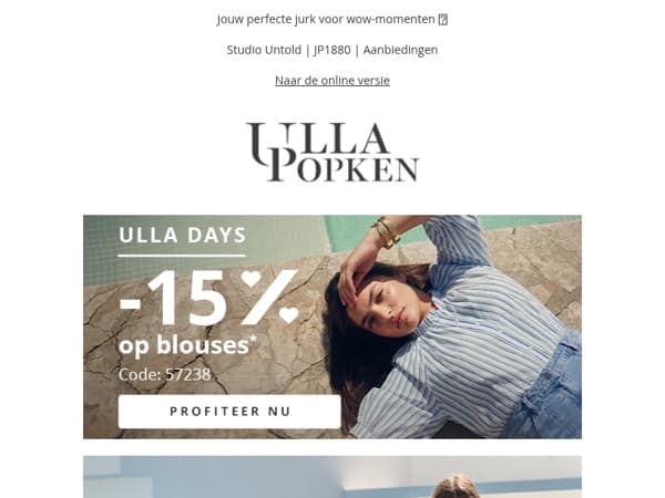 Bestel nu: 15% korting op blouses  😍
