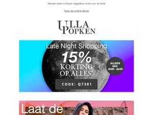 🌙 -15% op ALLES – alleen vandaag tot 23:59 uur!