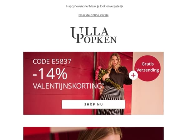 Niet lang meer: -14% korting + gratis verzending💌