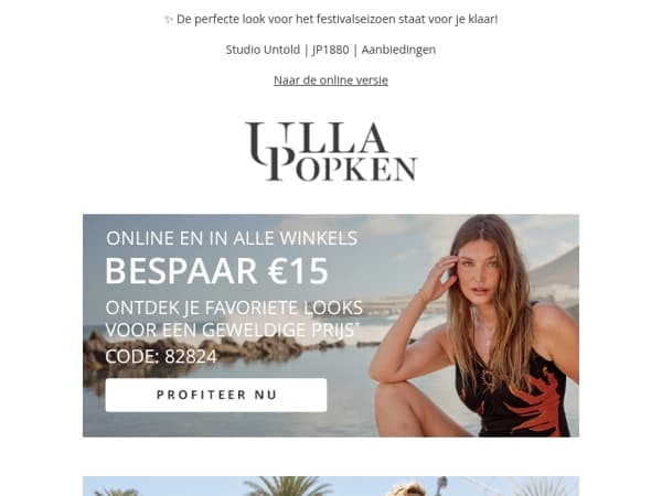 Het festivalseizoen begint en je bespaart €15! 🎶
