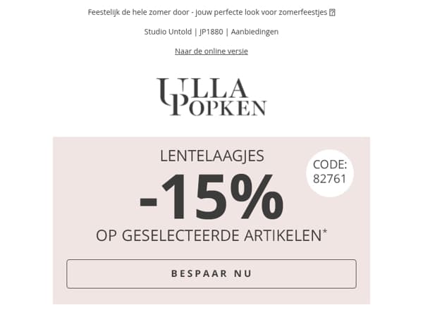 Bespaar nu 15% op lentelaagjes💸