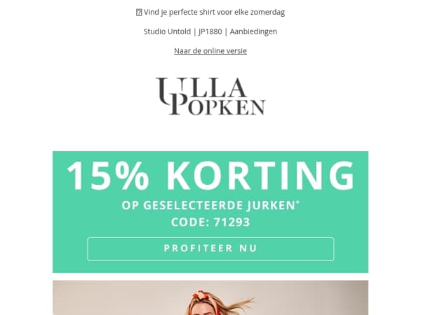 Kleed je feestelijk aan! 👗 15% korting op geselecteerde jurken