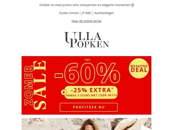-60% + EXTRA -25% korting bij aankoop van 3 of meer artikelen 📢Profiteer nu voordat de aanbieding afloopt!