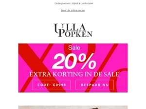 Vanaf vandaag: -20% op SALE! 🛍️
