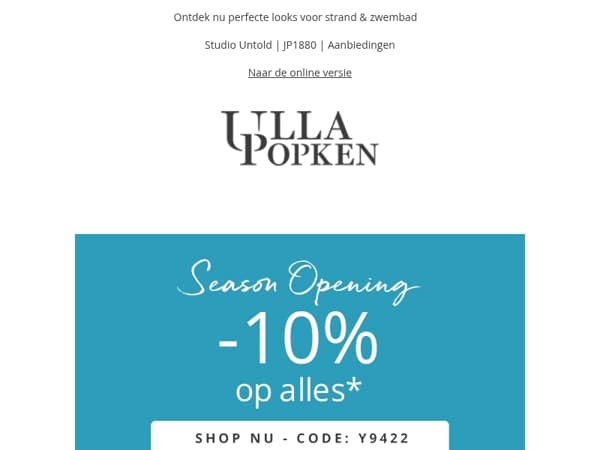 Wees er snel bij... 10% korting op ALLES eindigt snel!