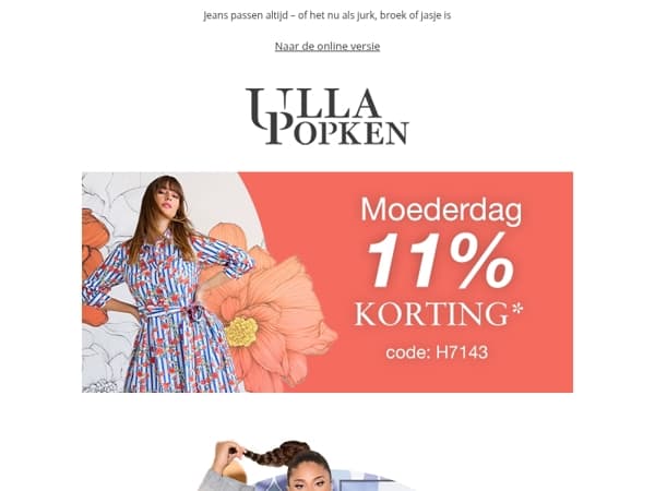 💐 Moederdag actie nu met 11% korting op alles ☀️