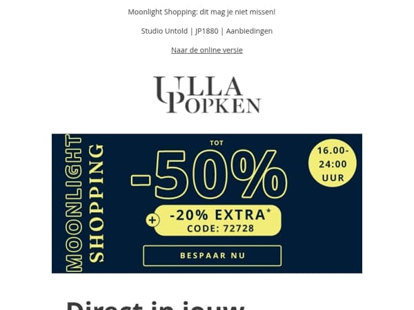 Tot wel 50% korting en 20% EXTRA - Wees er snel bij!⚡
