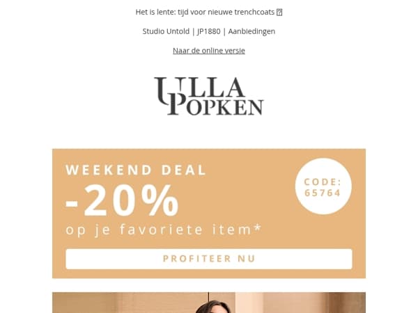Vandaag laatste kans: 20% korting op jouw favoriete item 🛍️