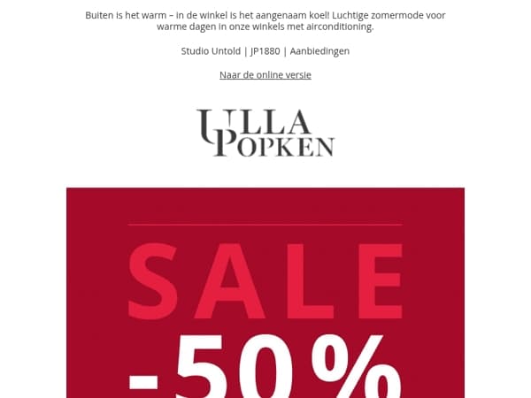 Bespaar NU 50% op geselecteerde artikelen!