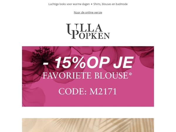 Alleen vandaag: -15% op je favoriete blouse 💕