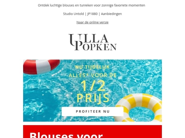 ALLES voor de halve prijs! Shop nieuwe blouses! 🛍️