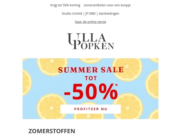 De SUMMER SALE begint 💥 Wees er snel bij en scoor het beste deals
