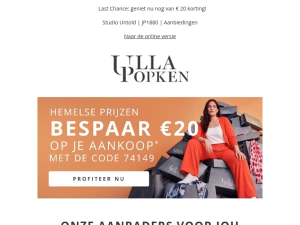 € 20,- cadeau 😍 Niet lang meer!