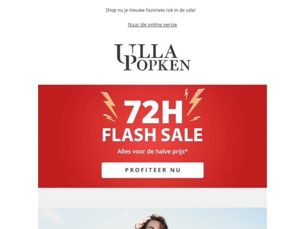 FLASH SALE: 72h ALLES voor de halve prijs🔥