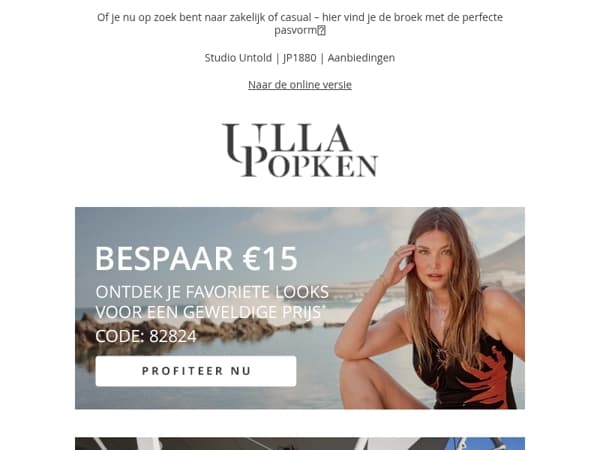 Een korting van €15 staat voor je klaar