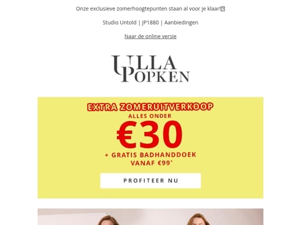 Alles onder de €30 + gratis badhanddoek! Geweldige stijlen en lage prijzen💰