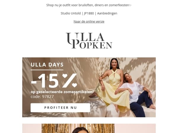 Alleen VANDAAG nog! Profiteer van 15% korting op geselecteerde zomerartikelen💰