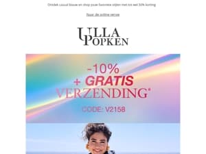 🎯 10% op ALLES + gratis verzending