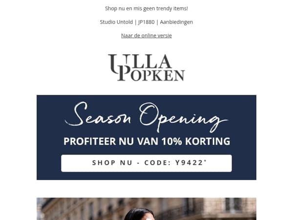 Seizoenskorting: -10% Season Opening Deal💥
