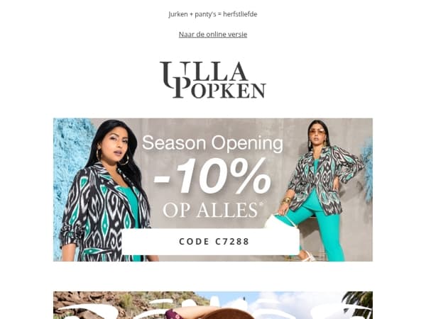 -10% korting - ook op herfstjurken 👗%