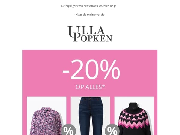 Verrassing! -20% korting op dit moment.😍